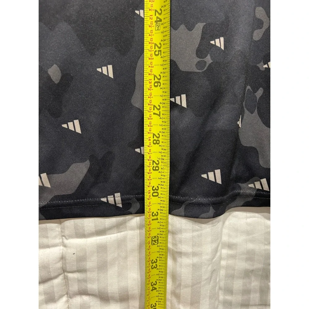 Adidas 2XL Training T-Shirt Gray Camo All Over Print Regular Fit Mens (684)‎